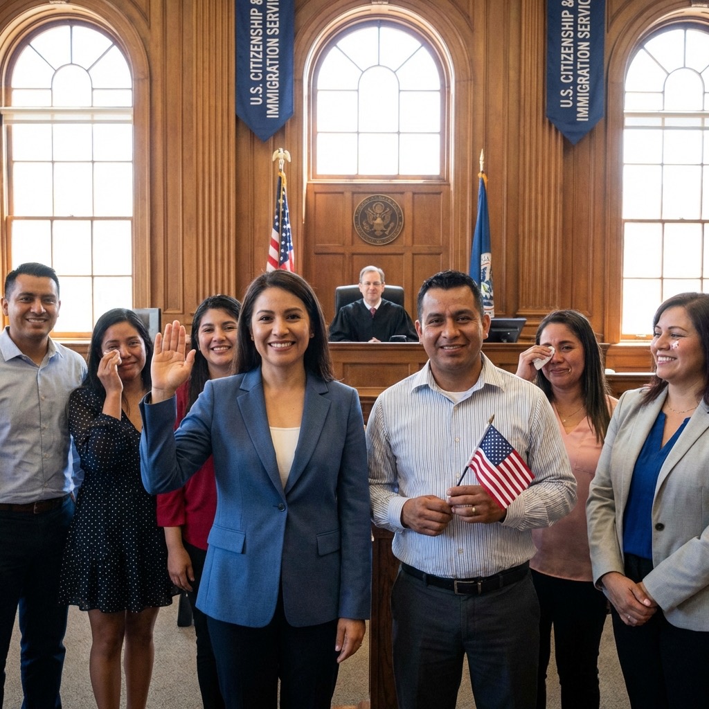 Ceremonia de naturalización - ciudadanía americana